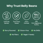 Belly Beans Reflux Relief Extra Strong DGL Gummies
