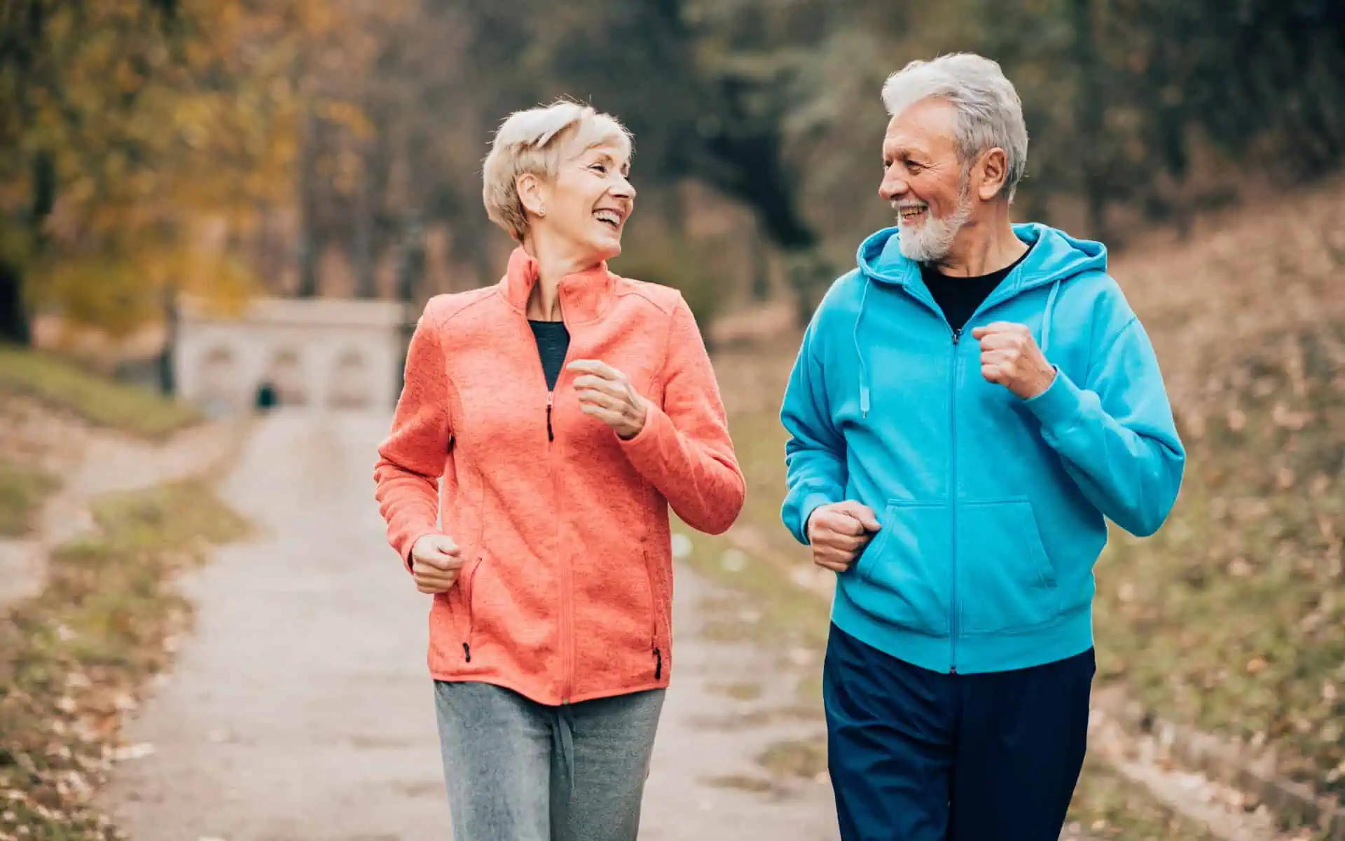Old Couple Running