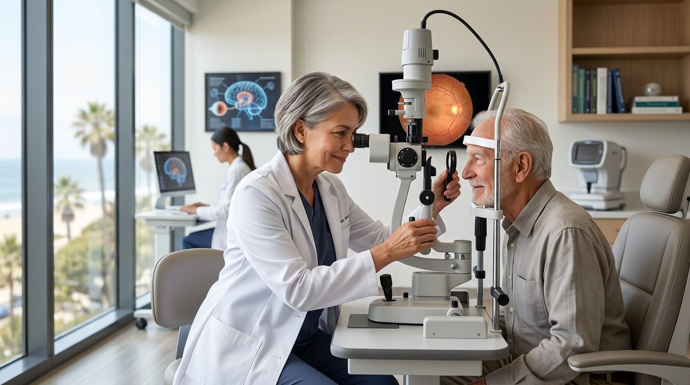Eye brain connection longevity retina examination