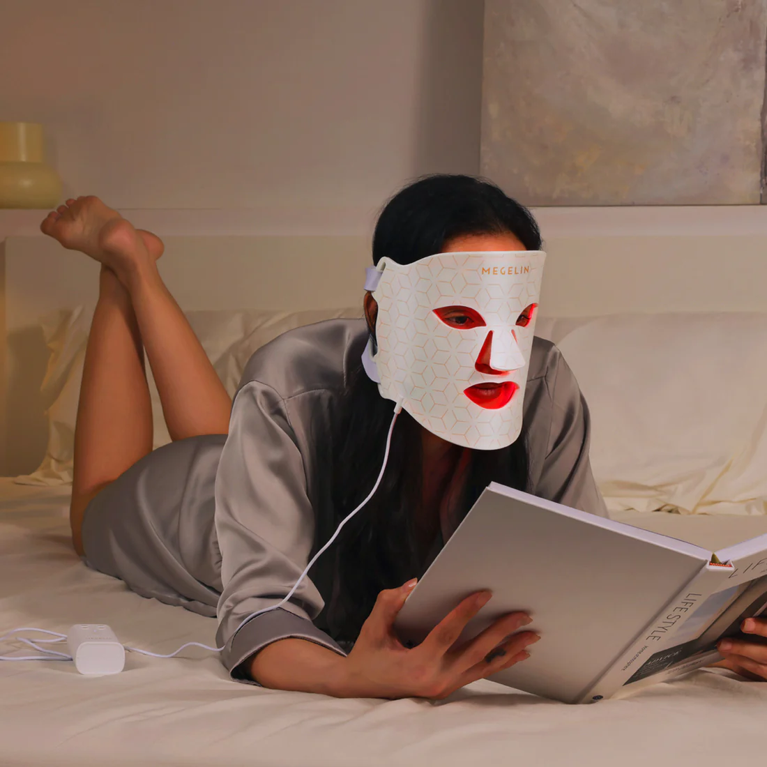 Megelin LED Light Therapy Face + Neck Mask - Image 5