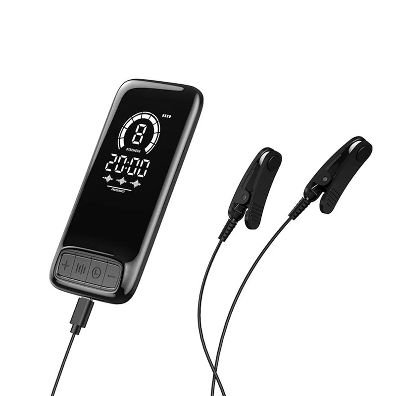 Rechargeable ces ear clip sleep aid device for relaxation portable micro current sleep support with timer and 9